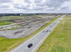 Aerial view of Calgary, AB, Canada ring road construction #2